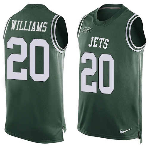 Men's Limited Marcus Williams Nike Jersey Green - #20 Player Name & Number Tank Top NFL New York Jets